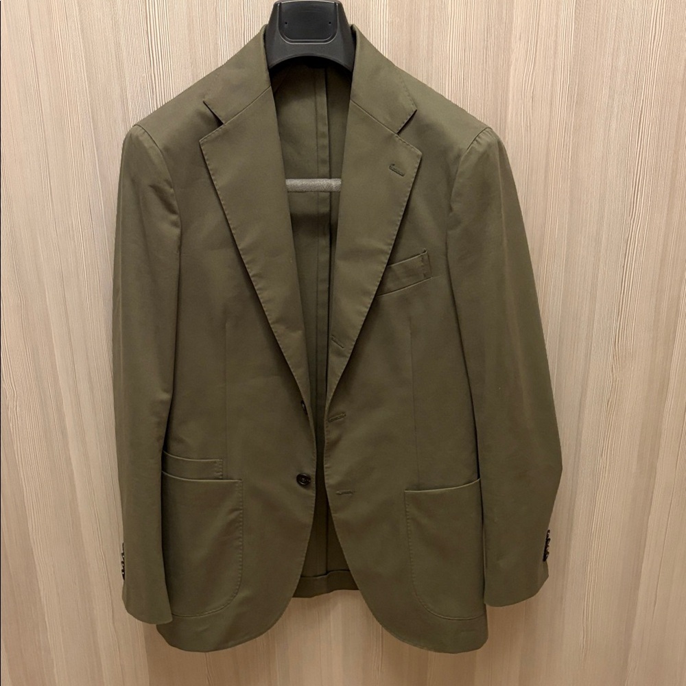 Drakes - Olive Tailored Blazer Jacket - Size 36 US (44 EU)